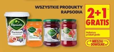 Marmolada wszystkie rodzaje 2+1 GRATIS promocja w Biedronka