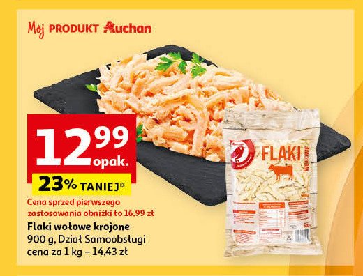 Flaki wołowe krojone Auchan promocja