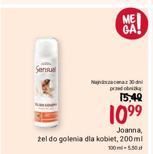 Żel do golenia rumianek Joanna sensual promocja