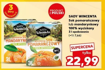 Sok pomarańczowy Sady wincenta promocja