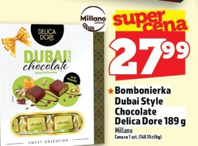 Bombonierka Dubai Style Chocolate Delica Dore 189 g promocja w TOPAZ