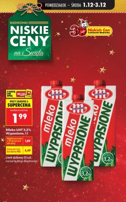 Mleko UHT Wypasione 3,2%, 1l promocja w Biedronka