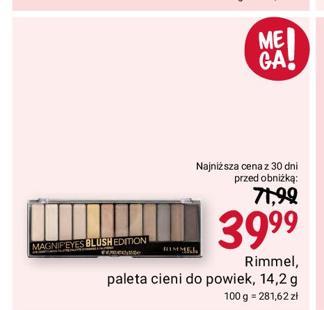 Paleta cieni blush edition Rimmel magnif'eyes promocja