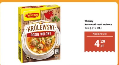 Rosół wołowy Królewski promocja w Biedronka
