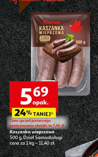 Kaszanka wieprzowa Auchan promocja