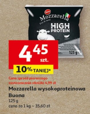 Mozzarella wysokobiałkowa 125 g Buona Vita promocja w Auchan