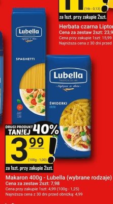 Makaron 400g - Lubella (wybrane rodzaje) promocja w Hitpol