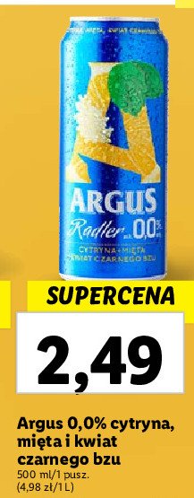 Piwo Argus radler lemon 0.0% promocja