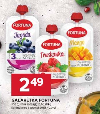 Galaretka Fortuna jagoda, truskawka, mango promocja w Stokrotka