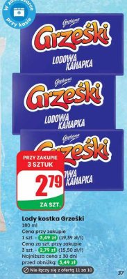 Lody kostka Grześki promocja w Dino