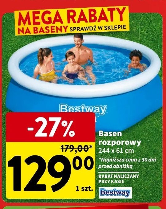 Basen fast set pool 244 x 61 cm Bestway promocja