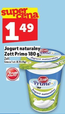 Jogurt naturalny Zott Primo 180 g promocja w TOPAZ