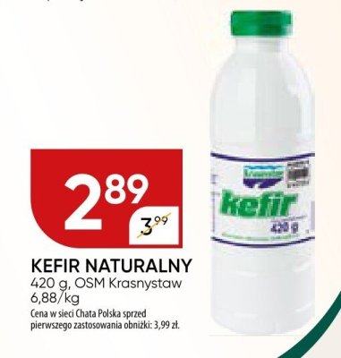 Kefir naturalny OSM Krasnystaw promocja w Chata Polska
