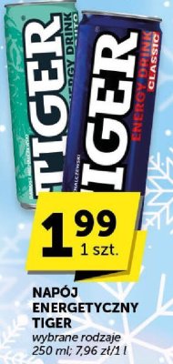 Napój energetyczny Tiger wybrane rodzaje promocja w Groszek