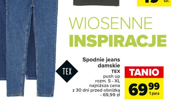Spodnie damskie jeansowe s-xl Tex promocja