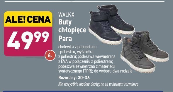 Buty jesienne chłopięce 30-36 Walkx promocja