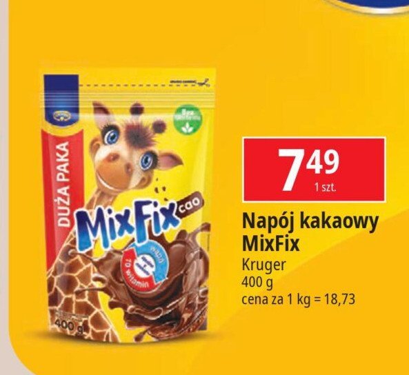 Kakao rozpuszczalne Kruger mix fix promocja