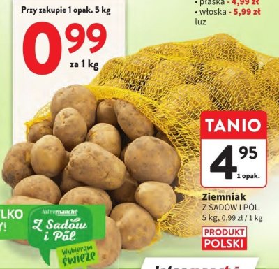 Ziemniak z sadów i pól promocja w Intermarche