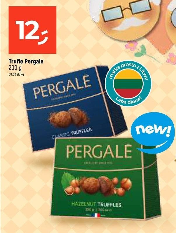 Trufle z orzechami Pergale promocja w Dealz