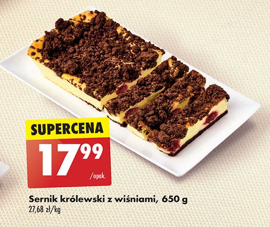 Sernik królewski z wiśniami promocja w Biedronka