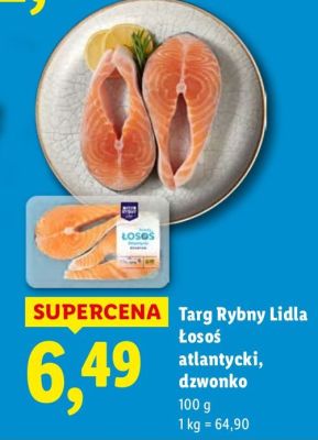 Łosoś atlantycki, dzwonko 100 g promocja w Lidl