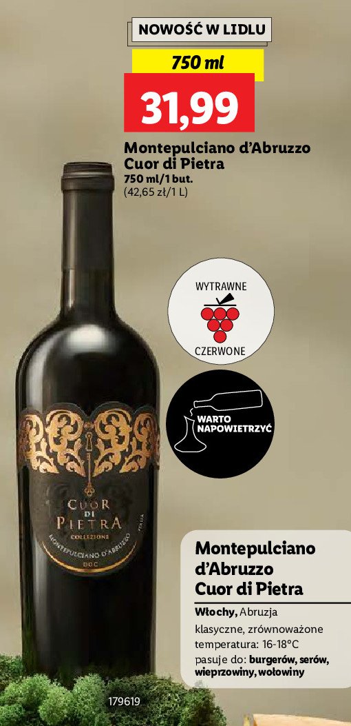 Wino Montepulciano d'abruzzo cuor di pietra promocja