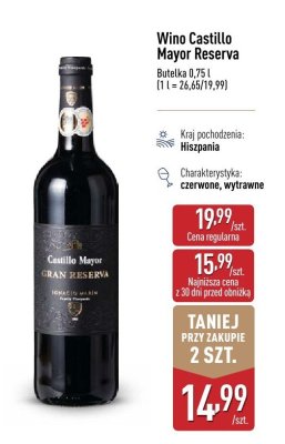 Wino Castillo Mayor Reserva promocja w Aldi