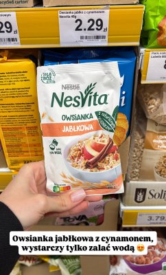 Owsianka jabłkowa z cynamonem  promocja w Dino