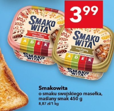 Smakowita o smaku swojskiego masełka, maślany smak 450 g promocja w LEWIATAN