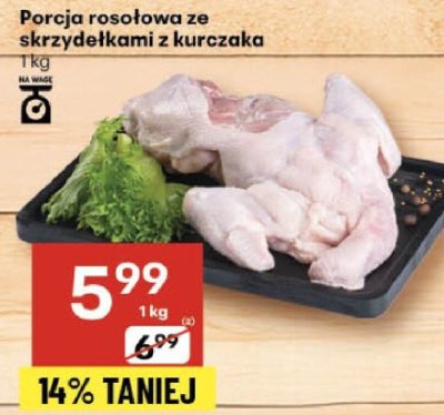 Porcja rosołowa ze skrzydełkami z kurczaka promocja w Delikatesy Centrum