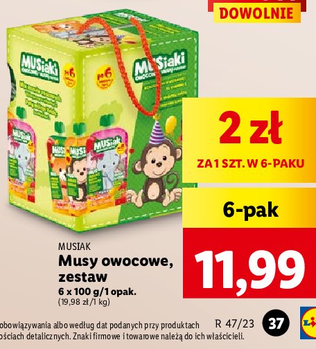 Mus owocowy mix MUSIAK promocja