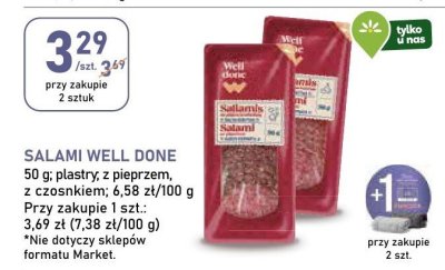 Salami Well Done promocja w Stokrotka