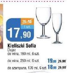Kieliszki sofia do wina 250 ml Dajar promocja