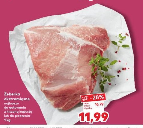 Żeberka ekstramięsne promocja w Kaufland