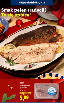 Karp filet nacinany polski świeży 100g promocja w Lidl