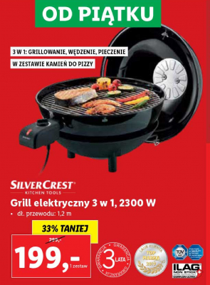 Grill elektryczny 2300w Silvercrest promocja