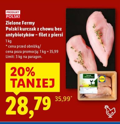 Polski kurczak z chowu bez antybiotyków - filet z piersi promocja w Lidl