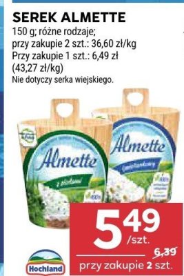 Serek Almette różne rodzaje promocja w Stokrotka