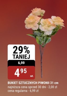 Bukiet sztucznych piwonii 31 cm promocja w bi1