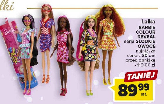 Lalka barbie color reveal s艂odkie owoce promocja