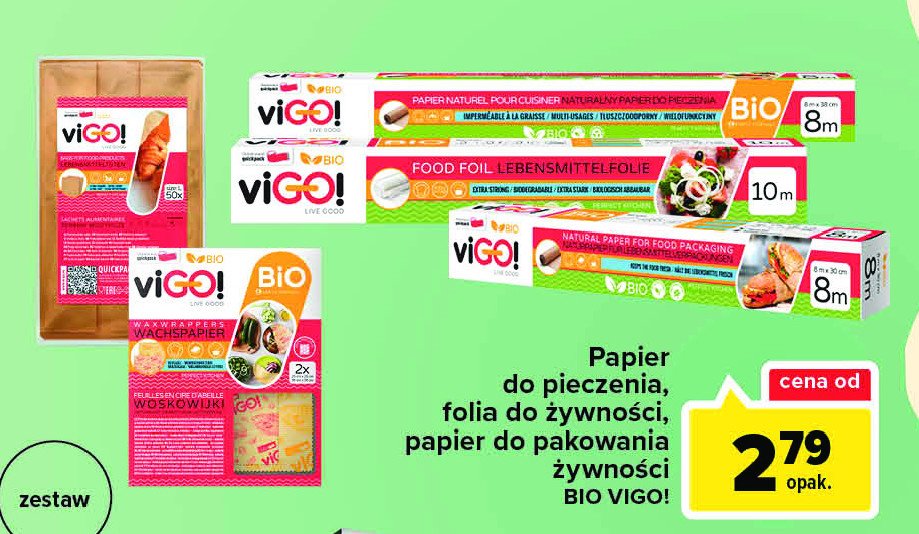 Papier do żywności bio Vigo! promocja