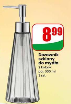 Dozownik szklany do mydła 2 kolory promocja w Dino