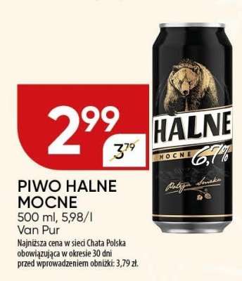 Piwo Halne Mocne promocja w Chata Polska