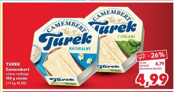 Serek camembert TUREK Turek 123 promocja