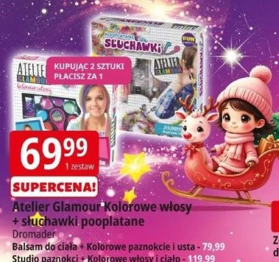 Atelier Glamour Kolorowe włosy + słuchawki poopłatane promocja w Leclerc