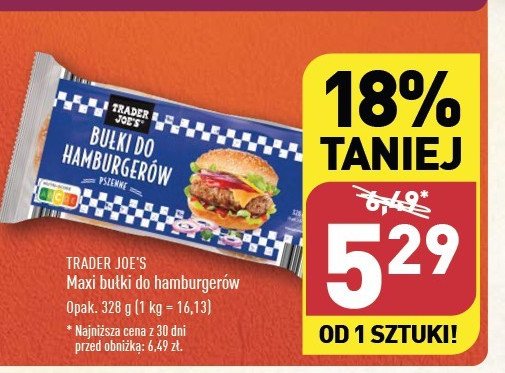 Bułki do hamburgerów pszenne Trader joe's promocja