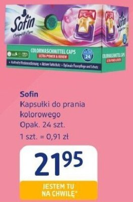 Kapsułki do prania Sofin Kapsułki do prania Kolorowego promocja w Drogerie DM