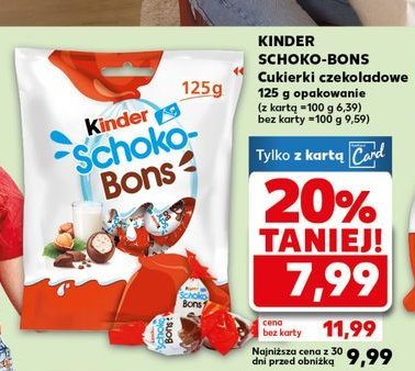 Cukierki czekoladowe Kinder schoko-bons promocja w Kaufland