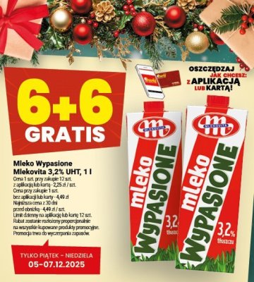 Mleko Wypasione Mlekovita 3,2% UHT, 1 l promocja w Twój Market