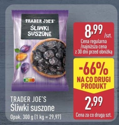 Śliwki suszone TRADER JOE'S promocja w Aldi
